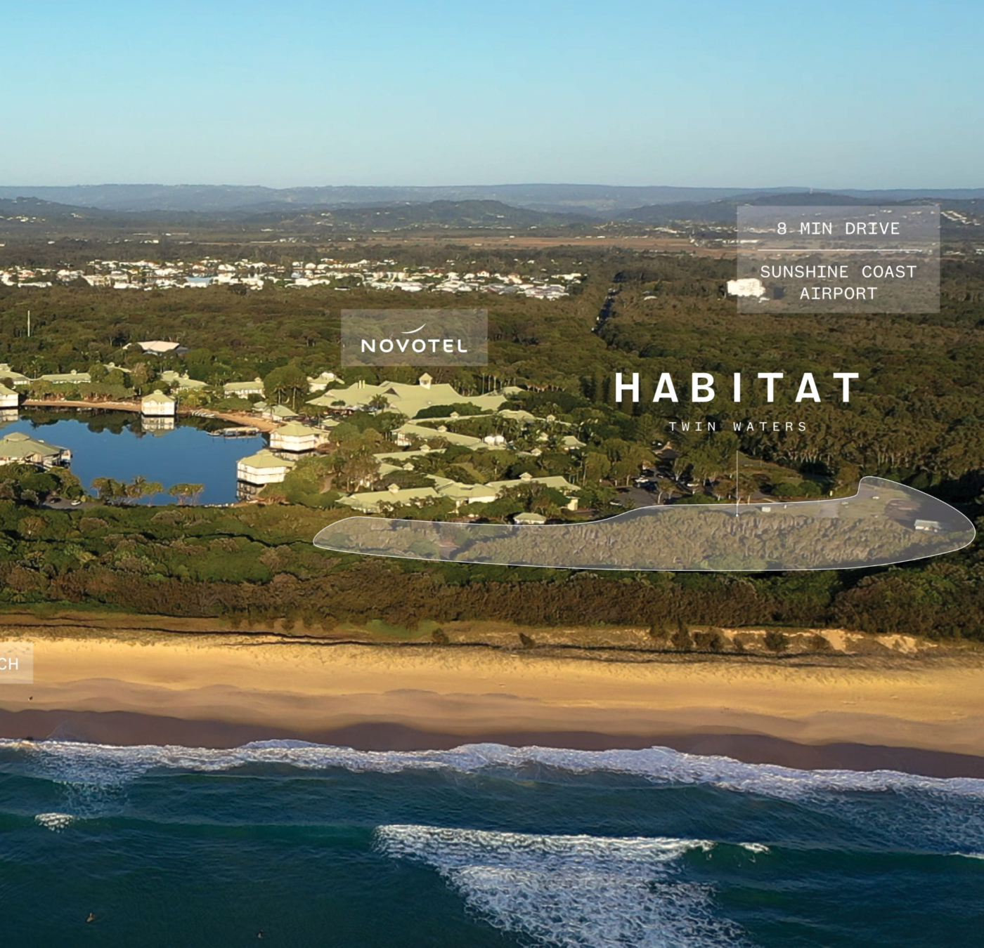 Habitat Twin Waters Location Birdview